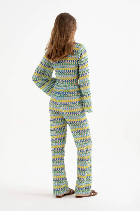 Belf Çok Renkli Pantolon Crop Takım S/M