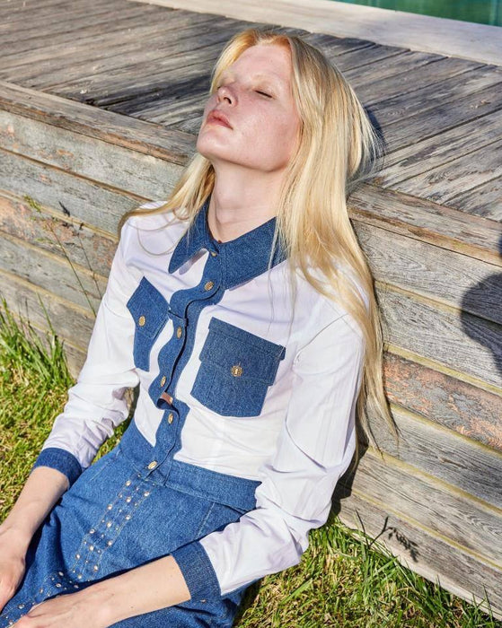 Sorbe Beyaz Kadın Gömlek XS/S