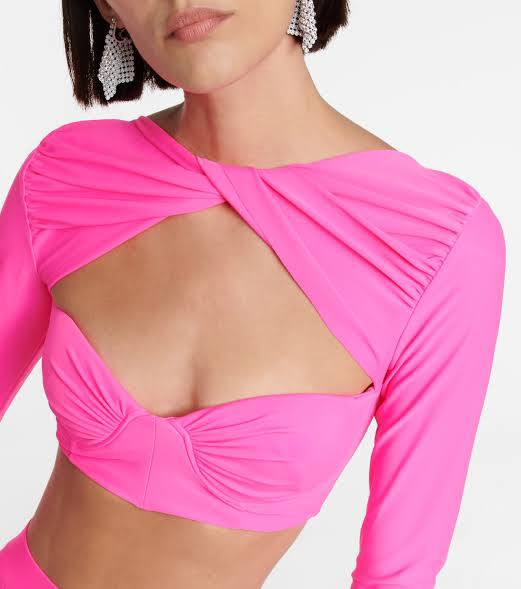 Alex Perry Pembe Kadın Crop Top S