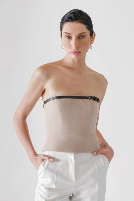 San-Dra  Bej Kadın Büstiyer S