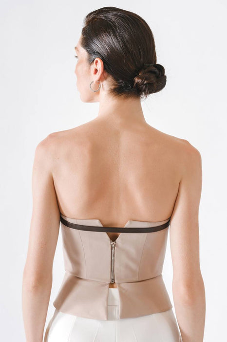 San-Dra  Bej Kadın Büstiyer S