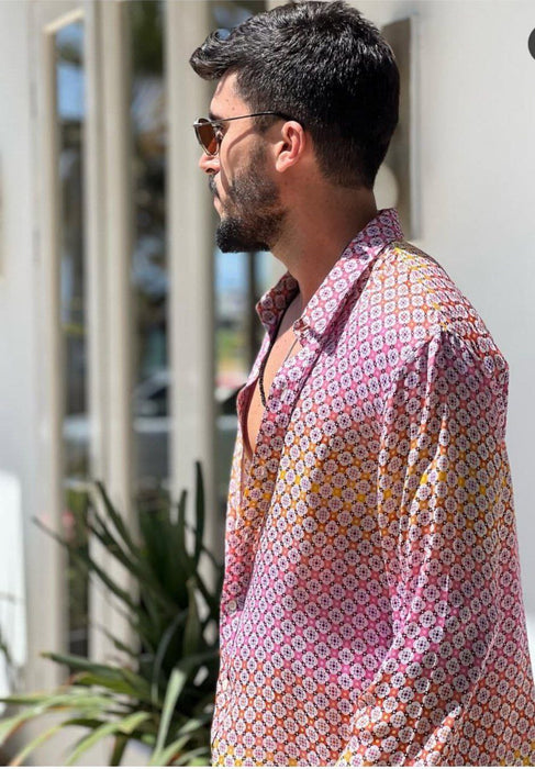 Boubou Çok Renkli Unisex Pantolon Gömlek Takım XS/S