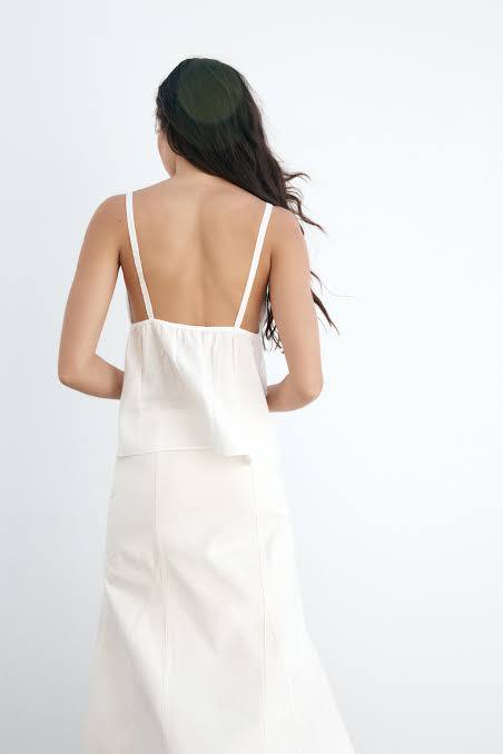 Zara Ekru Kadın Bluz M