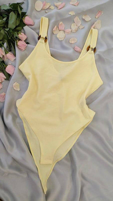 H&M Sarı Kadın Bodysuit S