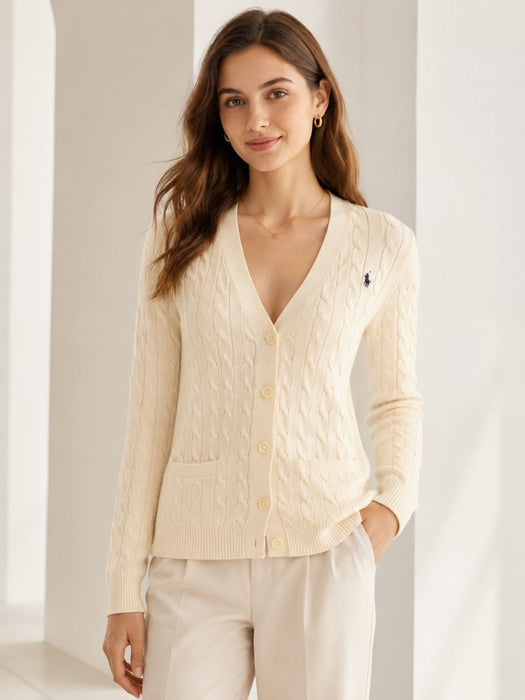 Ralph Lauren Ekru Kadın Hırka M