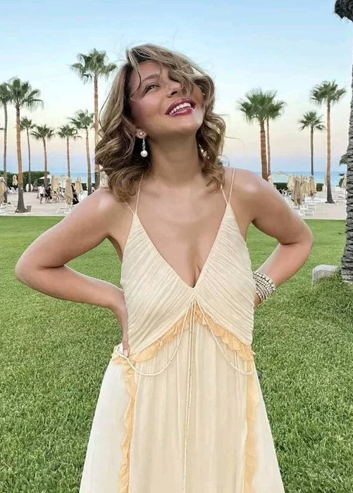 Zara Ekru Kadın Elbise XS