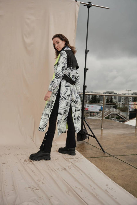 Mirimalist Çok Renkli Kadın Trençkot S