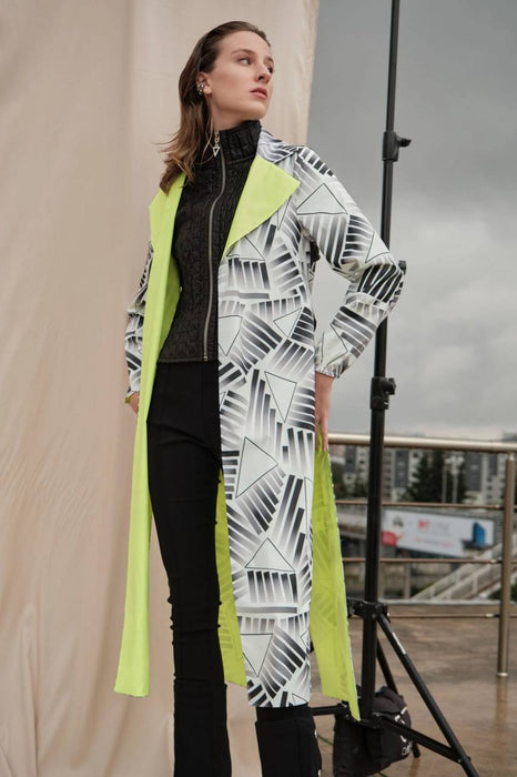 Mirimalist Çok Renkli Kadın Trençkot S