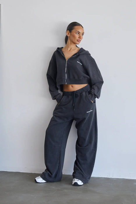 South Coast Soluk Efektli Kadın Crop Sweatshirt S