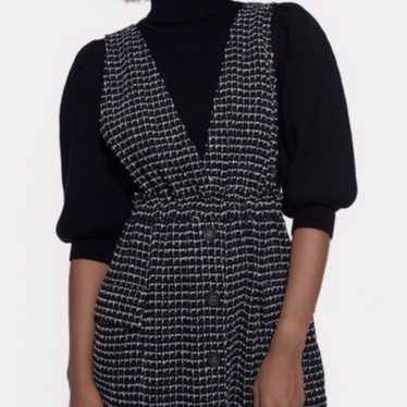 Zara Siyah Beyaz Kadın Elbise XS