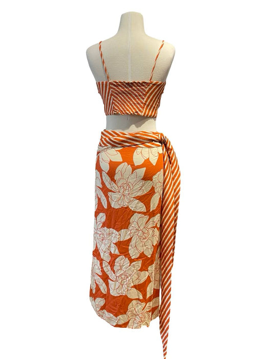 Muun Çok Renkli  Etek Crop Takım XS