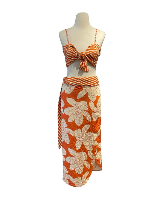 Muun Çok Renkli  Etek Crop Takım XS