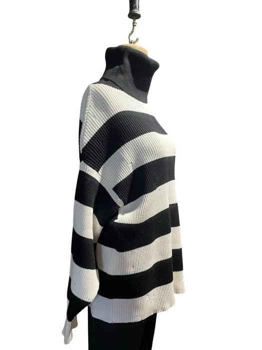 Zara Cizgili Kadın Kazak L