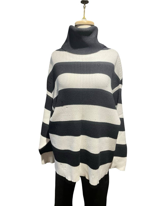 Zara Cizgili Kadın Kazak L