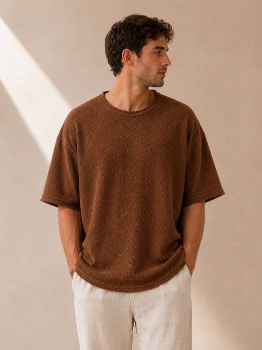 Essence Of Life Kahvrengi Erkek Triko Tshirt S