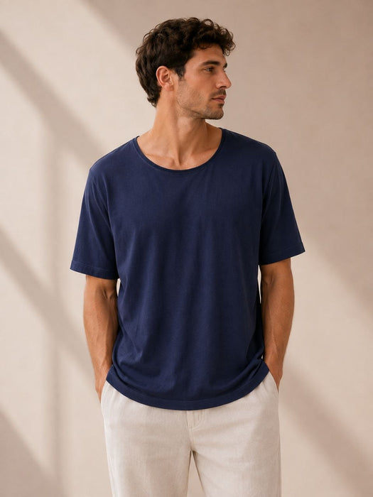 Ozer Lacivert Erkek Tshirt M