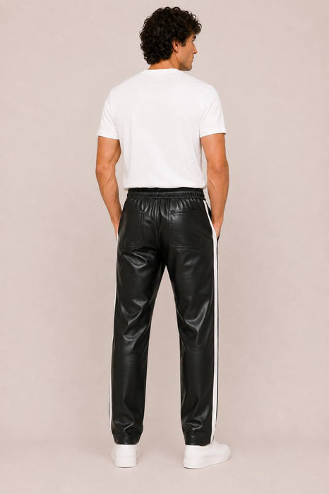 Asos Siyah Erkek Deri Pantolon M