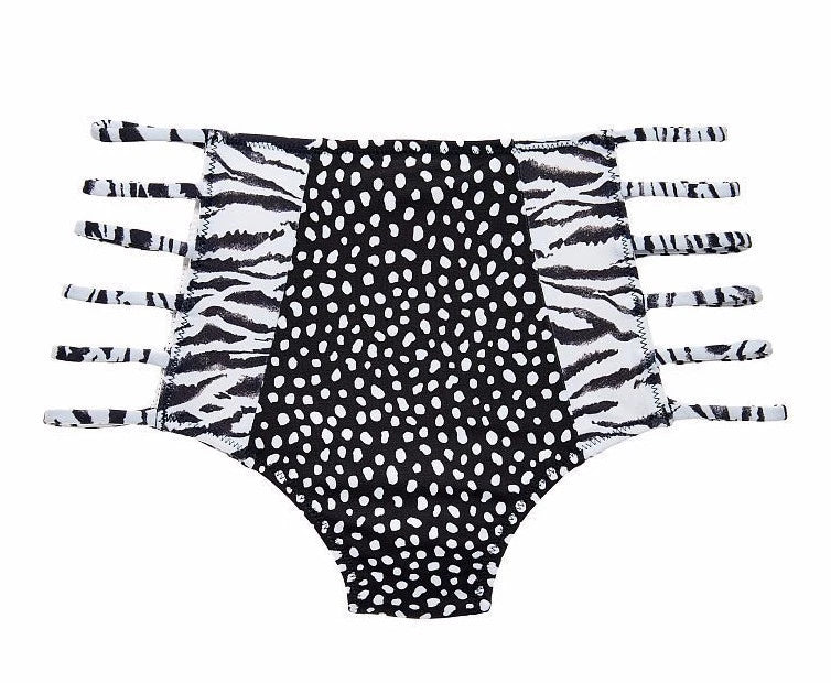 Victoria's Secret Siyah Beyaz Bikini Altı S