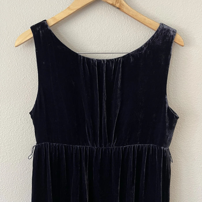 GAP Lacivert Kadife Kadın Elbise XS