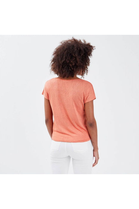 Kadın Cache Pembe T-Shirt - Givin