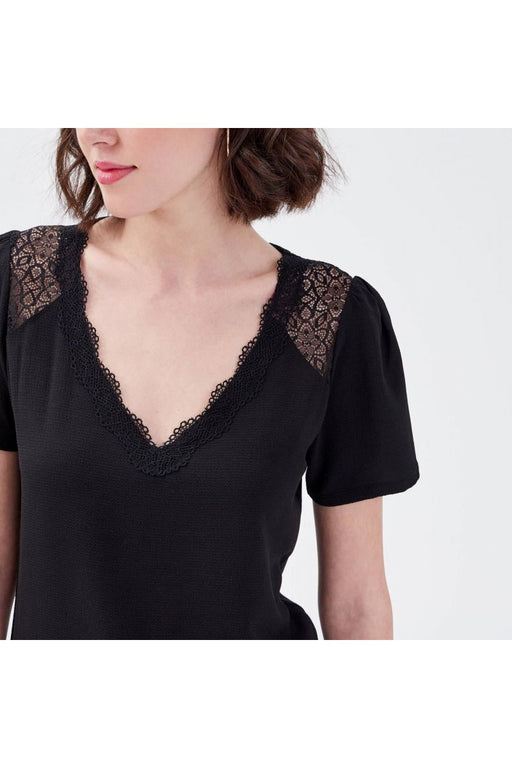 Kadın Cache Siyah Bluz - Givin