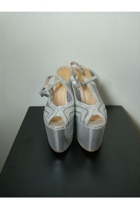 Kadın Gri Pabuca Topuklu Ayakkabı 38 - Givin