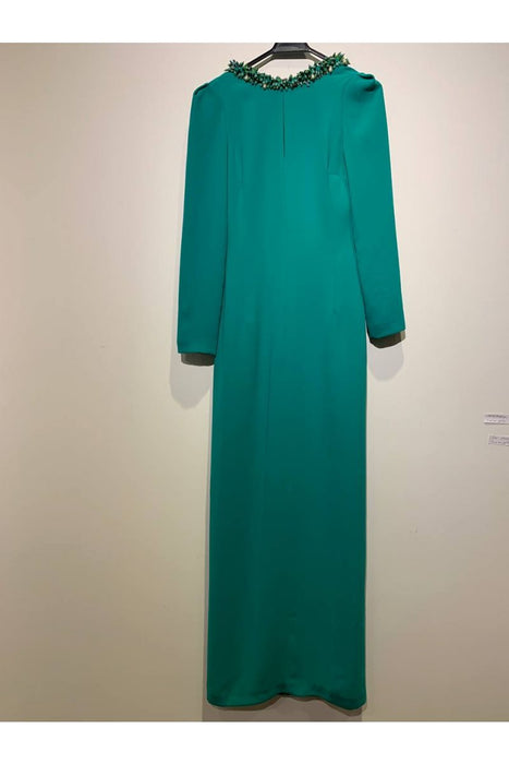 Kadın İpekyol Mavi Abiye Elbise - Givin