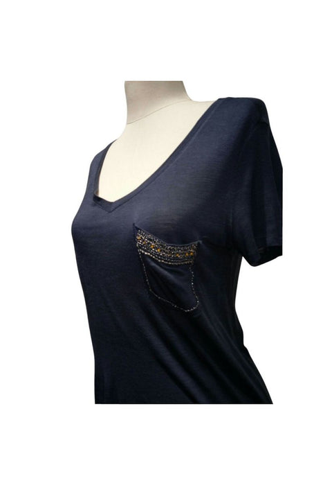 Kadın Lacivert T-Shirt XL - Givin