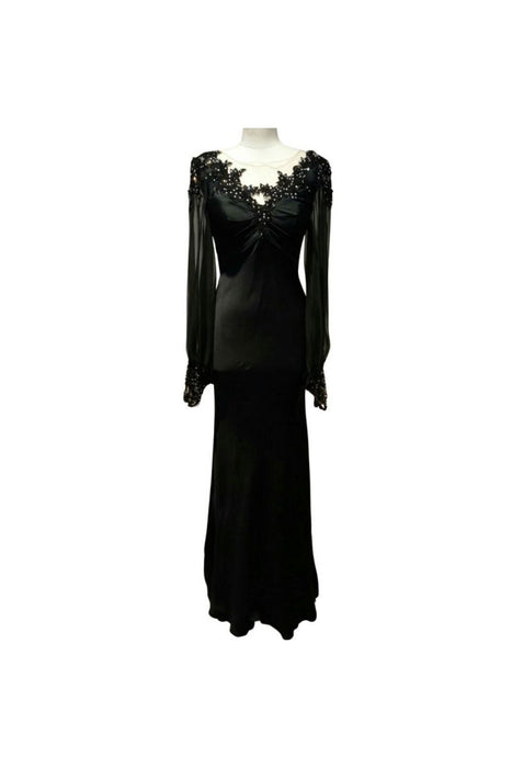 Kadın Siyah Tarık Ediz Abiye Elbise - Givin