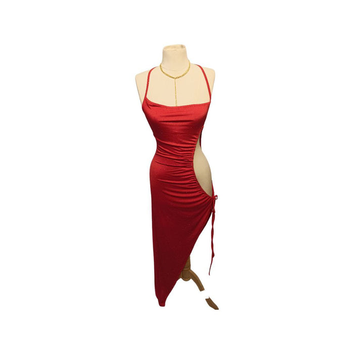 By Babgal Kırmızı Kadın Elbise S