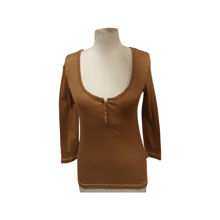 Stefanel Kahverengi Kadın Bluz XL