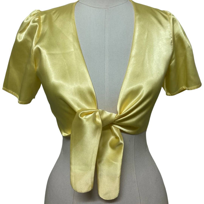 J by Jessica Kovacs Sarı Kadın Crop Top S - Givin