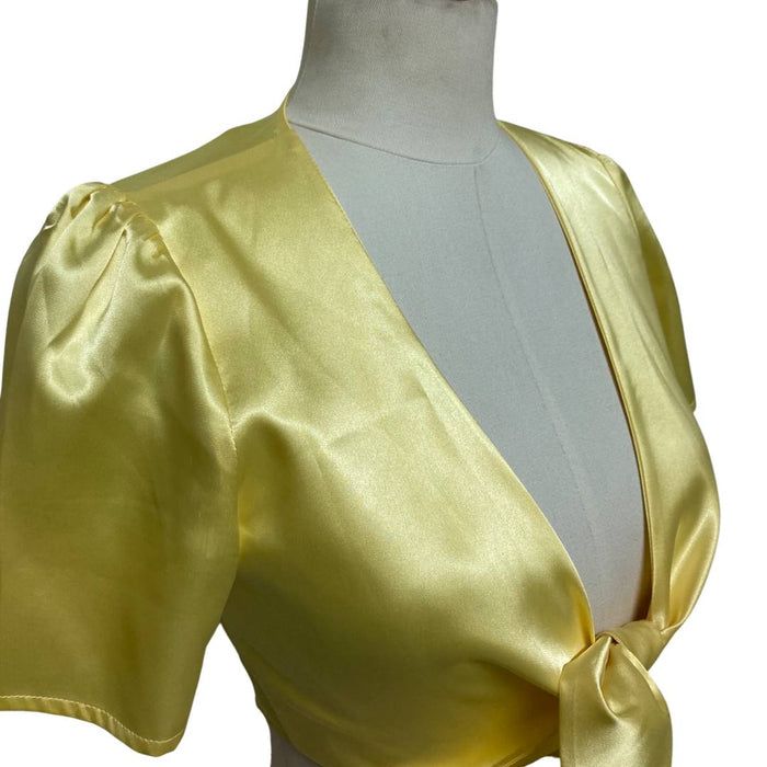 J by Jessica Kovacs Sarı Kadın Crop Top S - Givin