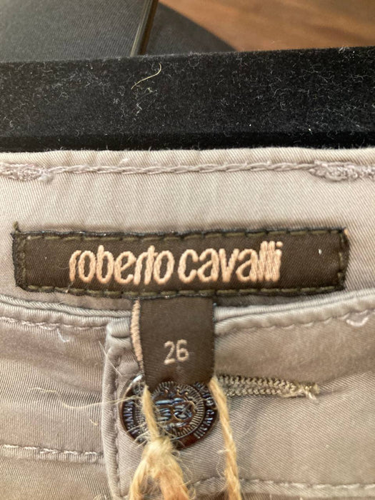 Roberto Cavalli Gri Kadın Pantolon S - Givin